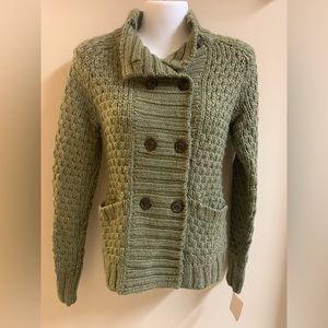 Caslon Chive Button Up Sweater